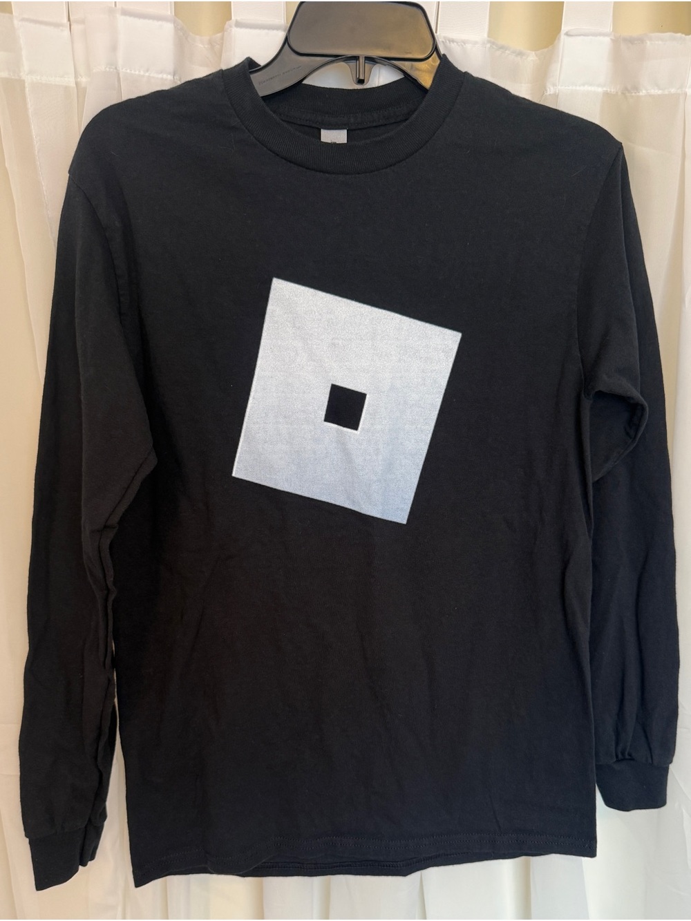 Official Roblox Gaming Logo Long Sleeve Shirt - Youth / Men's Small Black EXC
